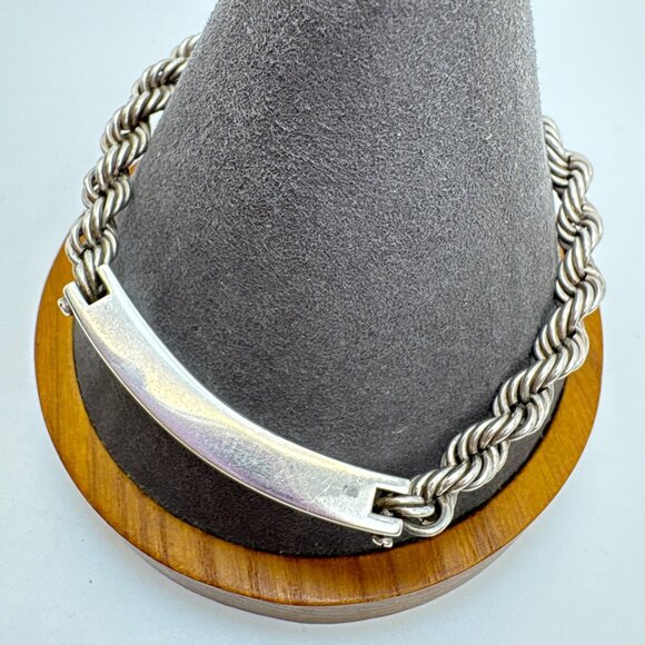 Sterling Silver 925 Engravable ID Bracelet I Love You Inscription 7.75" Length - Picture 7 of 16